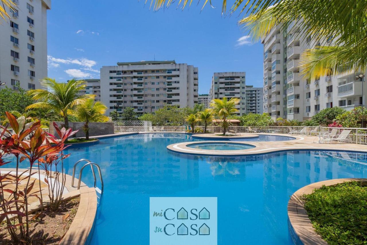 2 Quartos Com Varanda A 300M Riocentro Wi-Fi 120Mbps E Cozinha Completa - Condominio Com Piscina, Estacionamento, Portaria 24H E Parquinho Infantil - Apartamento Indicado Para Grupos, Hospedes A Trabalho E Criancas Rio de Janeiro Ngoại thất bức ảnh