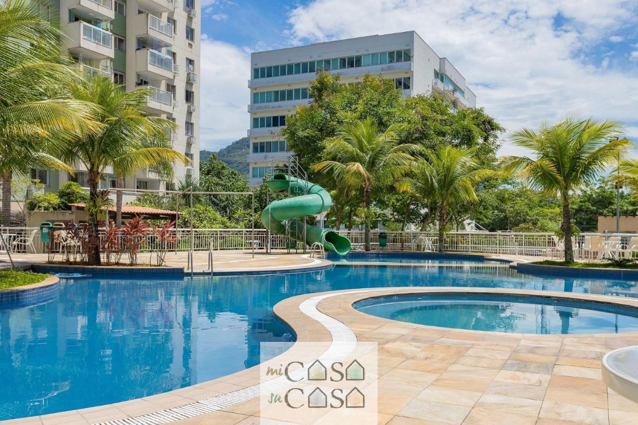 2 Quartos Com Varanda A 300M Riocentro Wi-Fi 120Mbps E Cozinha Completa - Condominio Com Piscina, Estacionamento, Portaria 24H E Parquinho Infantil - Apartamento Indicado Para Grupos, Hospedes A Trabalho E Criancas Rio de Janeiro Ngoại thất bức ảnh
